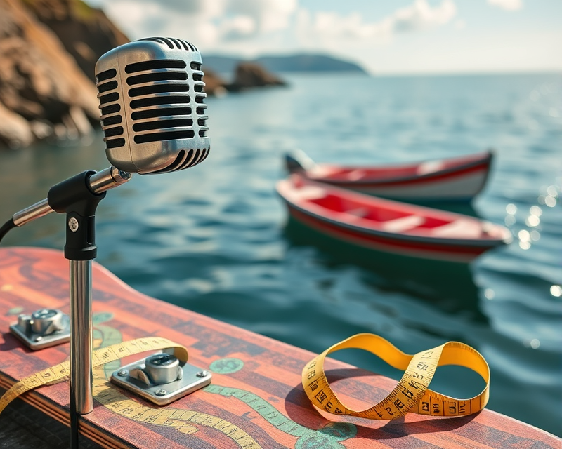 skateboard, microphone, boat, tape measure, potato chip